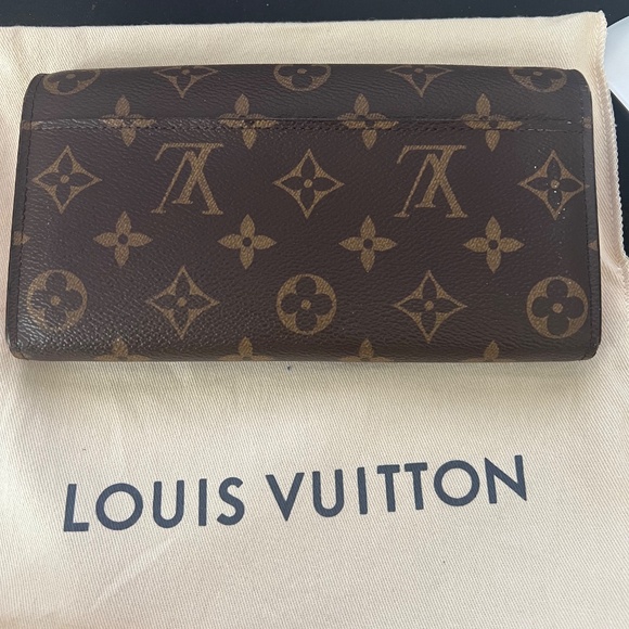 AUTHENTIC LOUIS VUITTON Sarah Long Wallet Rose Ballerine - Picture 7 of 12